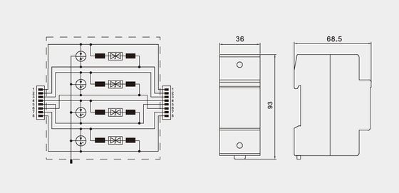 BR-POE-M POE kamerası Sinyal artış engelleyici Ağ artış koruyucusu rj45 artış koruyucusu poe yıldırım rj45 yıldırım koruyucusu Cat6 hat artış koruyucusu / LAN / kompakt / RJ45