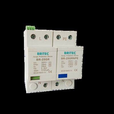 BR-50GR 1+1 Düşük Voltajlı Aşınma Koruyucu Aygıt Yerleştirme Aşınma Koruyucu Güç Aşınma Koruyucu Endüstriyel Elektrik Sistemleri kıvılcım arestör