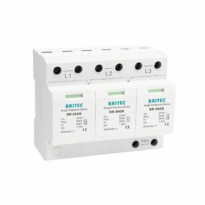 BR-50GR 3+1 OEM ODM kıvılcım aralığı 50ka Aşırı Gerilim Koruyucu Cihaz Alçak Gerilim Elektriksel Sınıf 1 Parafudr tip 1 spd Aşırı Gerilim Koruyucu Cihazlar Tip 1 SPD Alçak Gerilim AG Elektrik dağıtım ağı