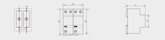 BR-50GR 440 1+1 Aşırı Koruma Aygıtı AC T1 Aşırı Koruma Aygıtı 440V kıvılcım boşluğu spd