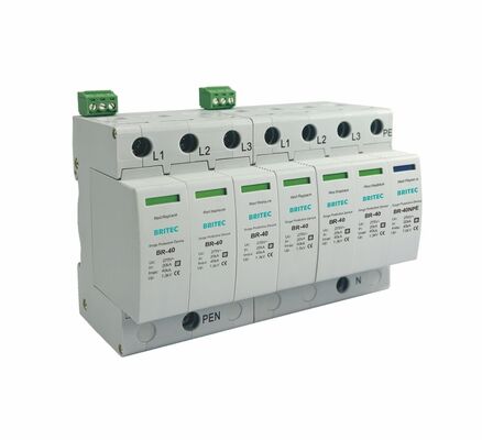 BR-40 275 6+1 Tip 2 Aşınma Koruyucusu275V din ray yıldırım durdurucusu 3 fazlı spd