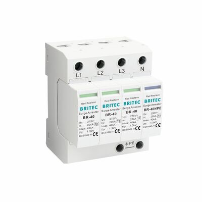 BR-40 275 6+1 Tip 2 Aşınma Koruyucusu275V din ray yıldırım durdurucusu 3 fazlı spd