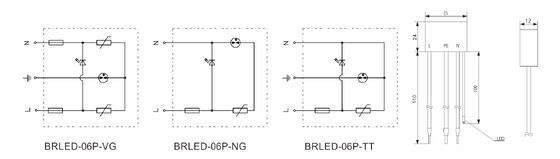 IP65 LED Aşınma Koruyucusu <25ns Yanıt Zamanı ve LED Işık Sistemleri için IEC/EN61643-11 Uygunluğu