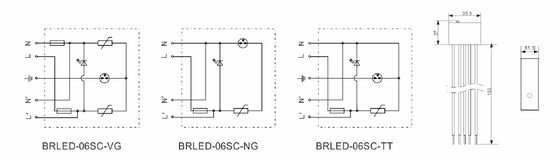 IP65 LED Aşınma Koruyucusu <25ns Yanıt Zamanı ve LED Işık Sistemleri için IEC/EN61643-11 Uygunluğu