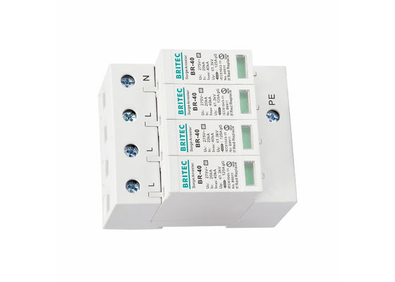 40kA 4P 275V Tip 2 Aşırı Gerilim Koruma Cihazı SPD Aşırı Gerilim Sönümleyici Üç Fazlı TN-S Sistemi İçin