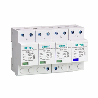 BR-25M 2P Yıldırım T1+T2 Parafudr B+C SPD 25kA yıldırım koruyucu spd