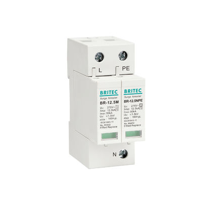 BRITEC BR-12.5M 3P+1 Aşınma Koruması 275v Yıldırım Yakalayıcı Sınıf I+II spd aşınma koruma cihazı Blitzableiter