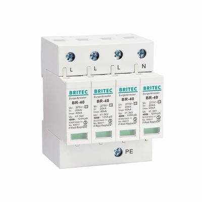 BR-40 3P Tip 2 Aşırı Gerilim Koruma Cihazı SPD T2 paratoner koruması 275v yıldırımdan korunma