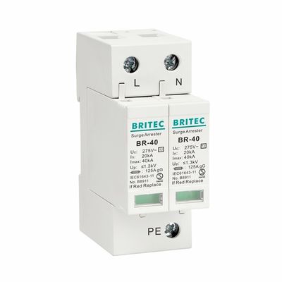 BR-40 3P Tip 2 Aşırı Gerilim Koruma Cihazı SPD T2 paratoner koruması 275v yıldırımdan korunma