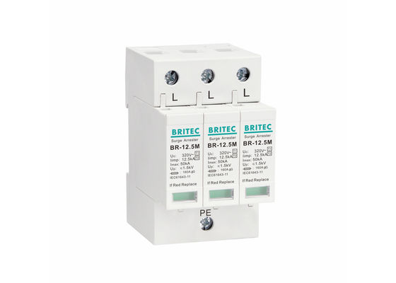Elektrik IEC61643-1 320V 12.5kA Spd Aşırı Gerilim Koruma Cihazı