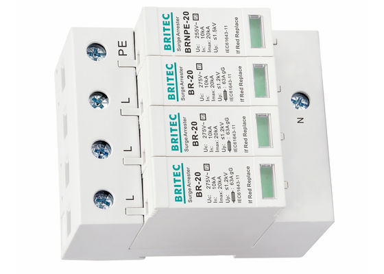 275V AC Aşırı Gerilim Koruyucu 20kA Elektrik Yıldırımdan Koruyucu Cihaz