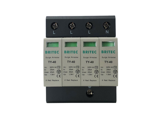 AC 4P artış baskıcısı 40KA artış koruma evi yıldırım koruyucu tutuklayıcı