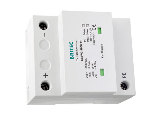 Fotovoltaik Sistemler İçin Sınıf I Sınıf II SPD PV Parafudr 12.5kA 10 / 350us