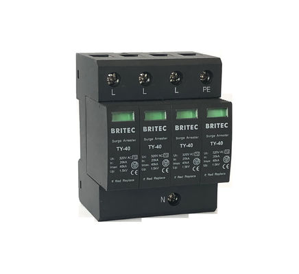 BR-40 Tip 2 Siyah Parafudr Koruma Cihazı 3P+1 IP20 Yıldırım Yıldırım Koruyucu