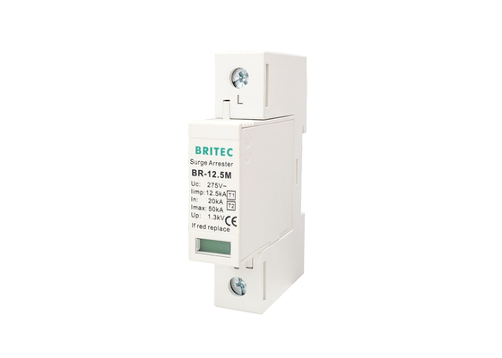 Iimp 12.5 KA 1 P Alçak Gerilim SPD T1 + T2 Sınıf I + II Dalgalanma Koruyucu Cihaz