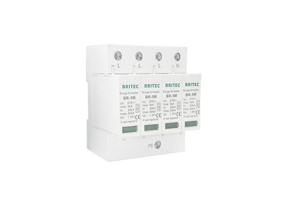 Tip AC Gerilim 3 Faz Güç Dalgalanma Koruyucusu BR-5M 5KA 4 Kutuplu 275V SPD
