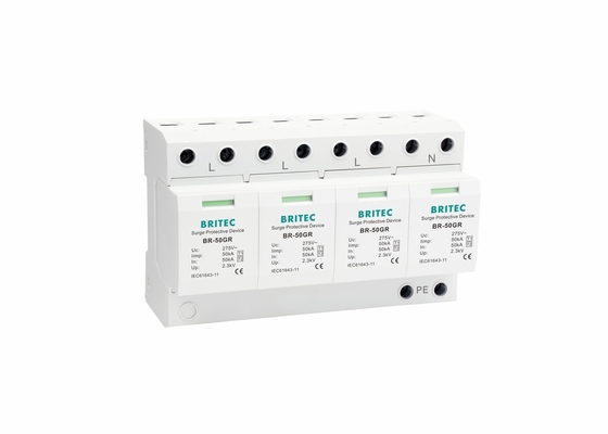 AC Yıldırım Tutucu 3 Fazlı IEC61643 BR-50GR Endüstriyel Aşırı Gerilim Bastırıcı