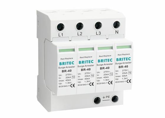 Tip 2 Aşırı Gerilim Koruyucu 4P 40kA Güvenilir Performanslı Aşırı Gerilim Koruyucu