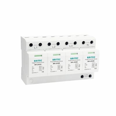 Endüstriyel ve ticari elektrik sistemleri için Tip 1 B Sınıfı SPD Aşınma Koruyucusu 25KA 4P