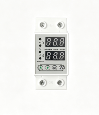 BROU03-63 63A Değerli Çalışma Akımı Voltaj Üzerine Koruyucu Aygıt AC 220V40A 63A 230V Dijital Akım Voltaj Koruyucu Din Rail Ayarlanabilir Voltaj Üzerine ve Altına Koruyucu