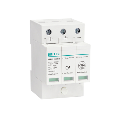 BRPV3-1000 1000V 40kA 3P DC Güneş PV Devam Koruma Cihazı Devam Tutma Yıldırım bastırıcı Güneş dalgalanması tutma