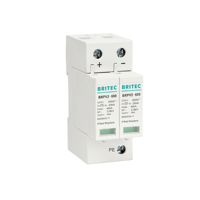 BRPV2-600 2 Mod 600V Fotovoltaik PV Spd DC Aşırı Gerilim Koruma Cihazı solar spd dc 600v pv aşırı gerilim tutucu güneş enerjisi gerilim bastırıcı